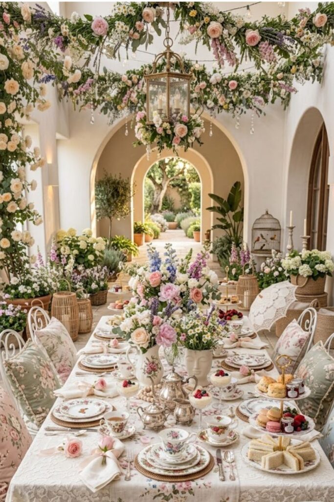 English Cottage Summer Tea Tablescape