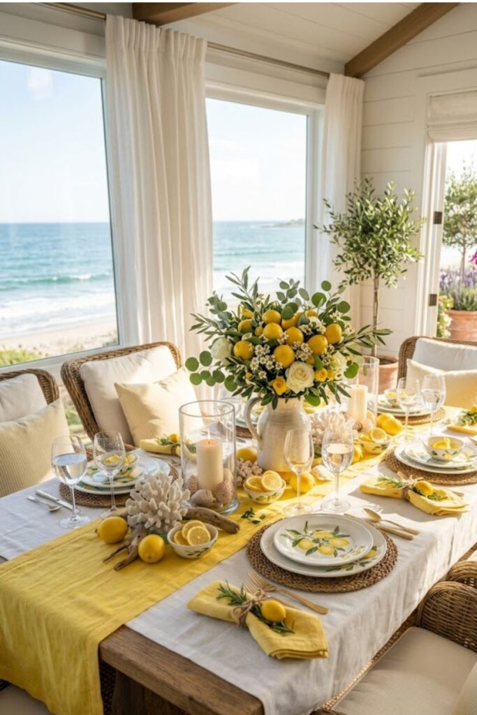 Lemon-Themed Summer Tablescape
