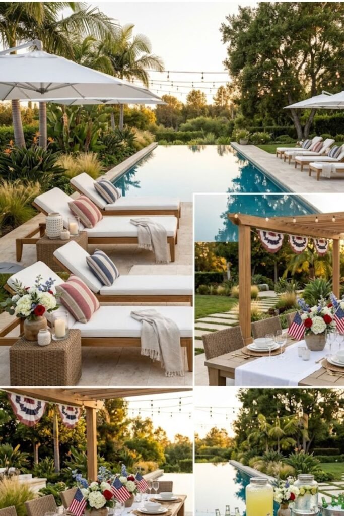 Poolside Labor Day Decor