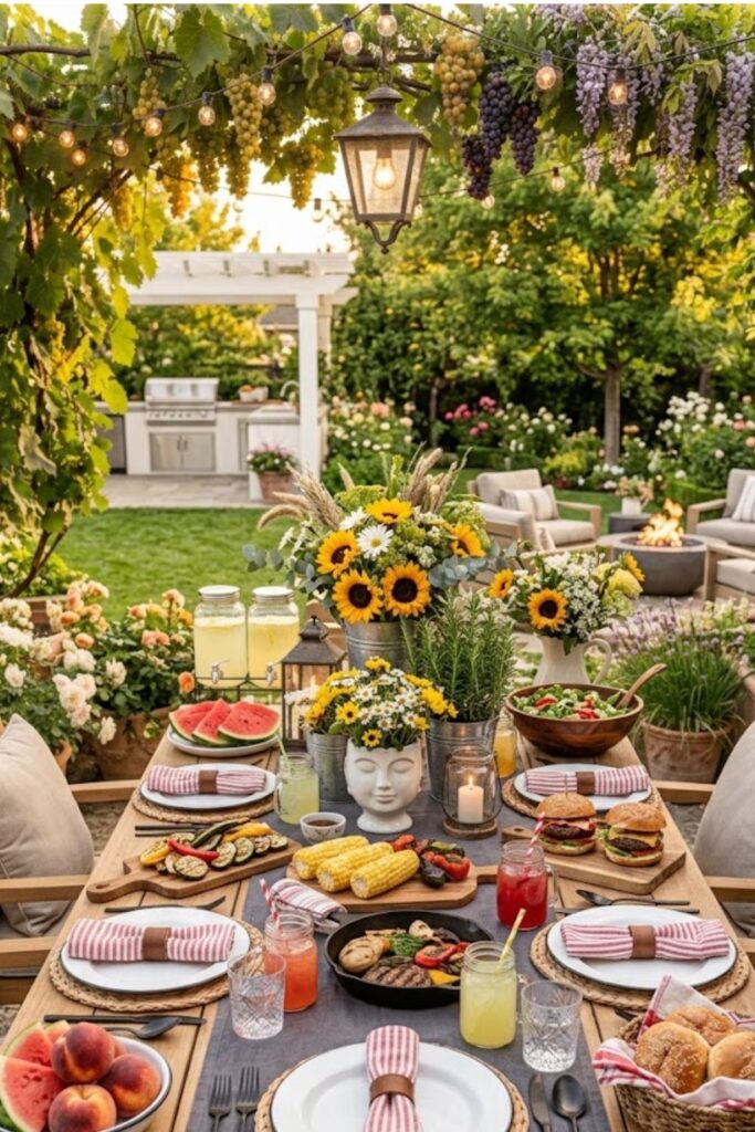 Backyard BBQ Summer Tablescape