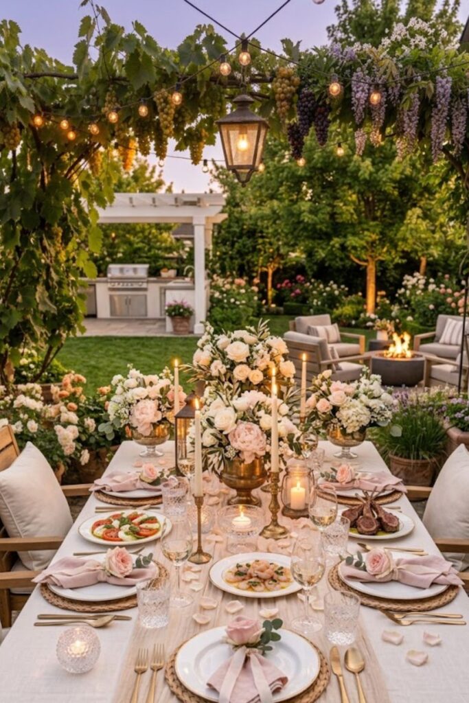 Romantic Candlelit Summer Evening Tablescape