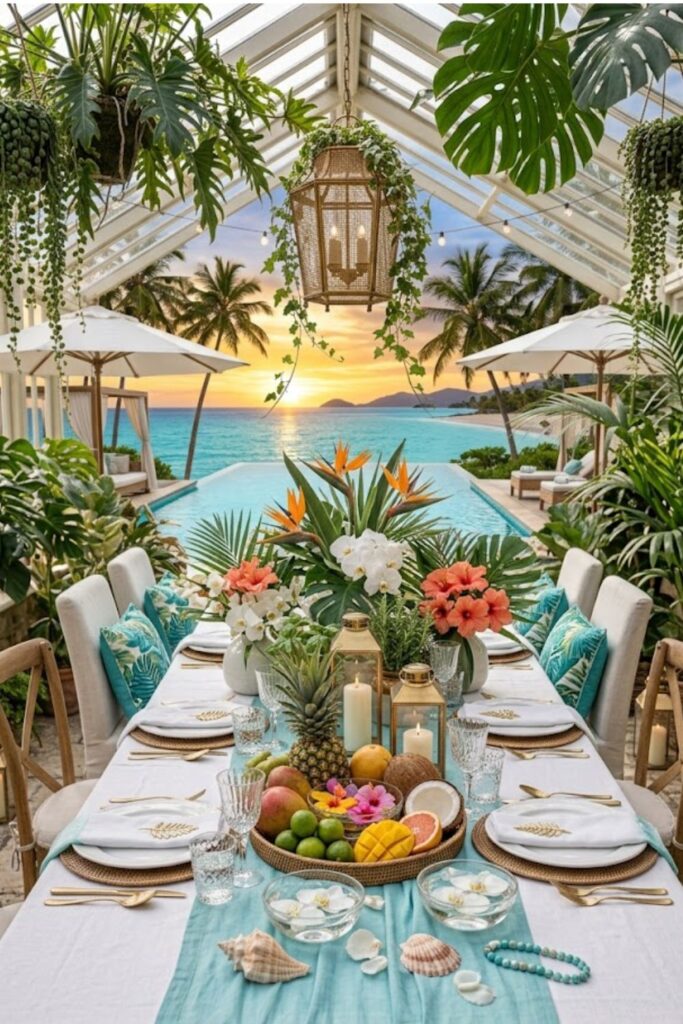 Poolside Resort-Inspired Tablescape