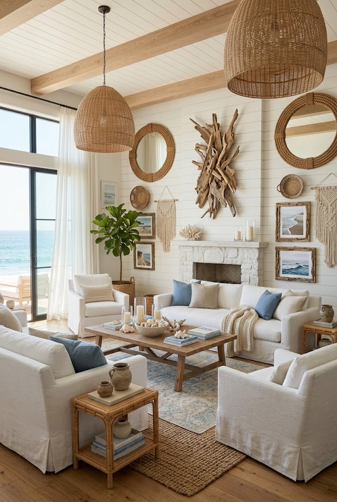 Driftwood and Rope Wall Decor Ideas