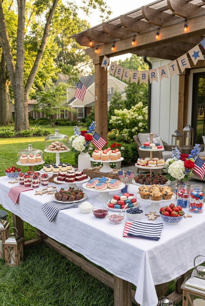 Red, White & Blue Dessert Bar