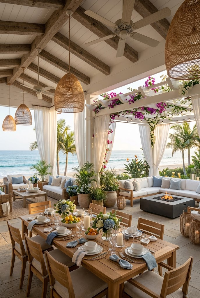 Outdoor Patio Decor for Beachfront Entertaining