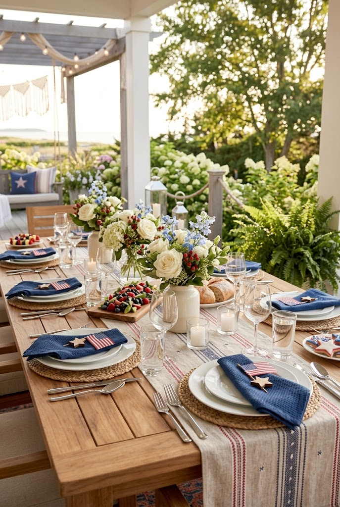 Patriotic Table Runner & Place Settings