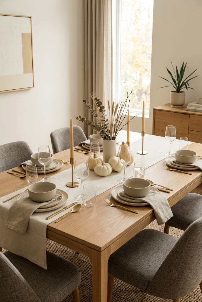 Modern Minimalist Fall Table Decor