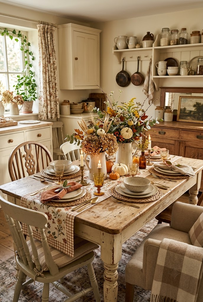 Cozy Cottage-Style Fall Table Decor