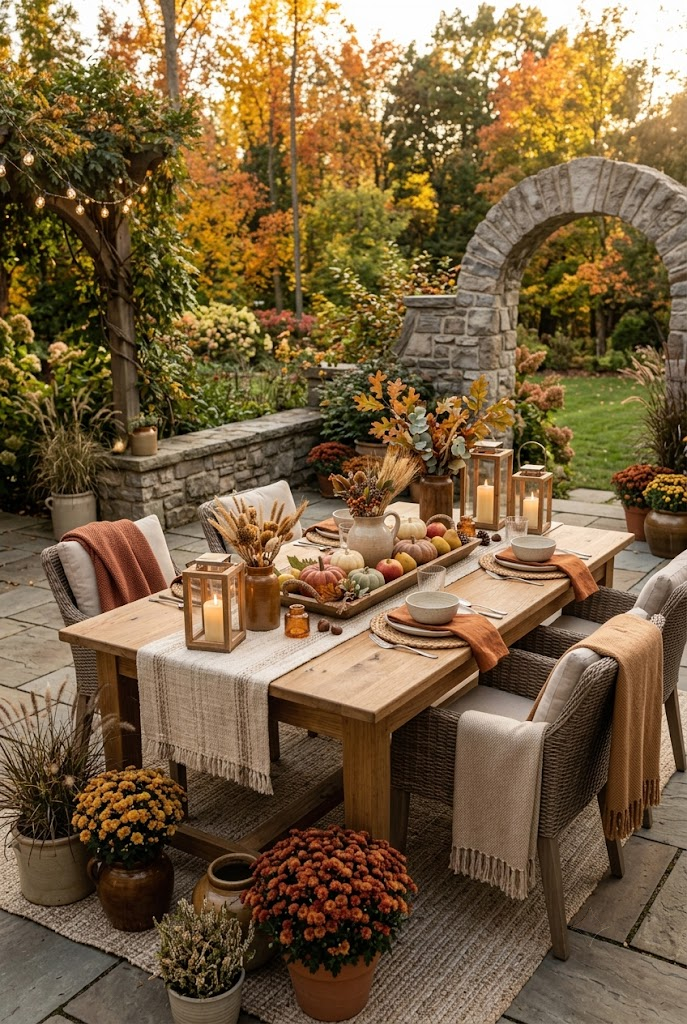 Fall Outdoor Table Decor for the Patio