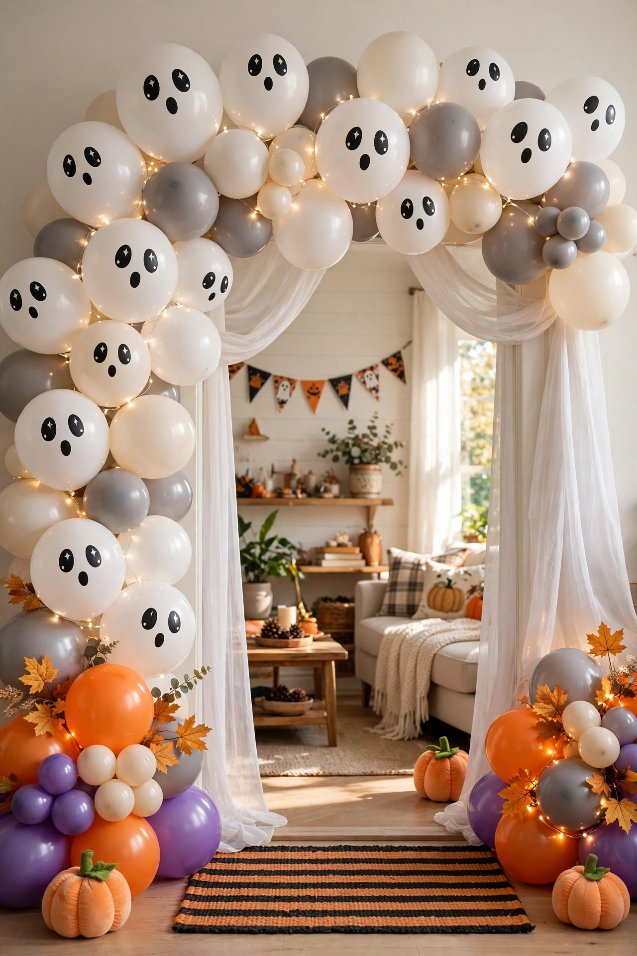 Friendly Ghost Balloon Arch