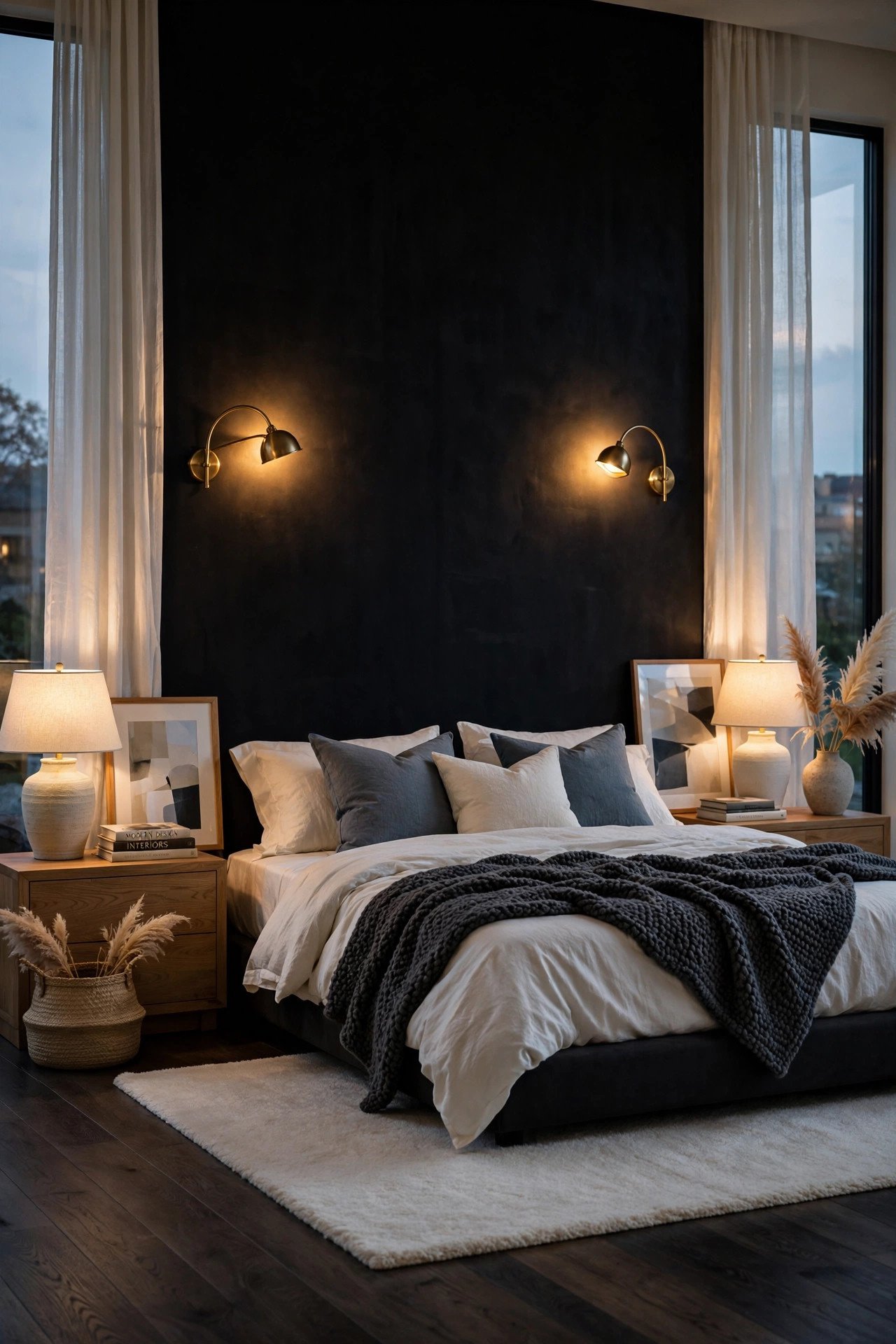 Matte Black Accent Wall