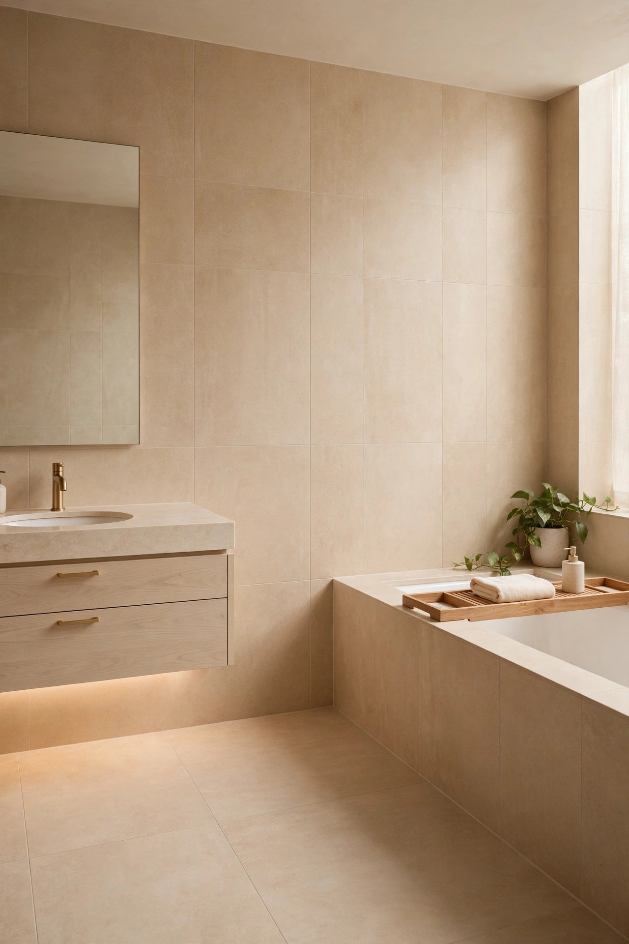 Warm Beige Tile Wrap