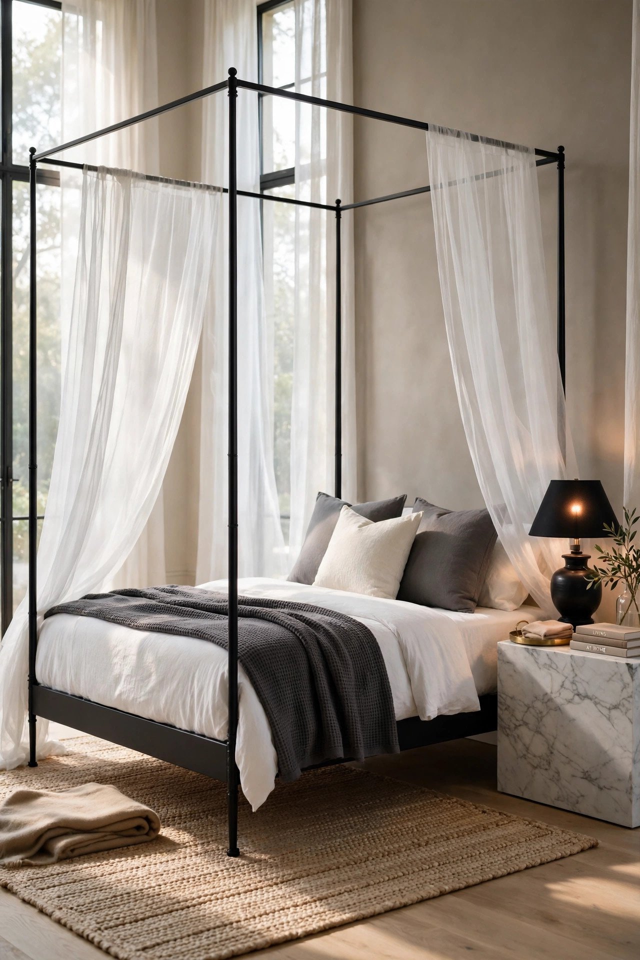 Black Canopy Bed
