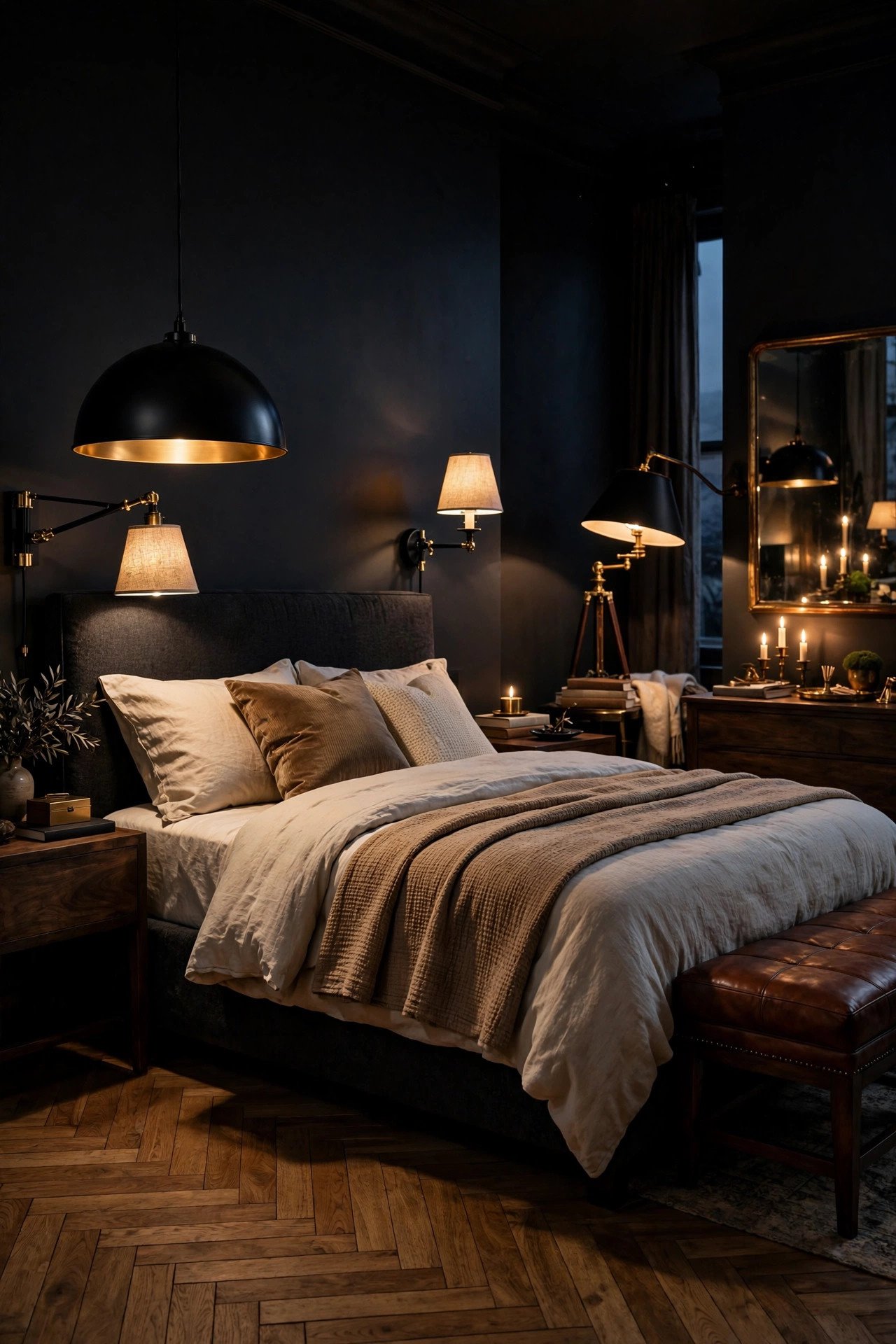 Black and Brass Lighting