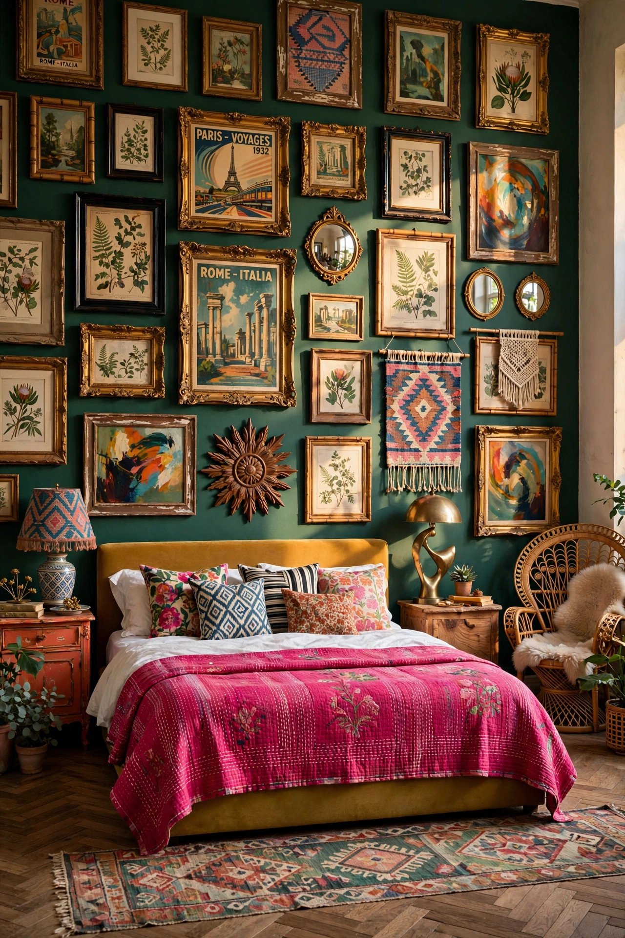 Maximalist Gallery Wall Headboard