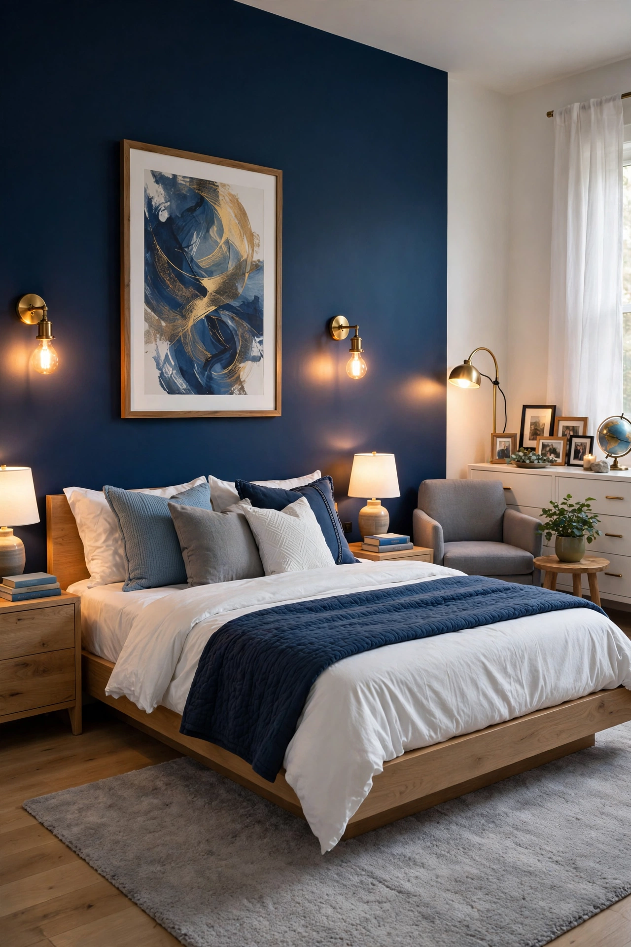 Midnight Blue Accent Wall
