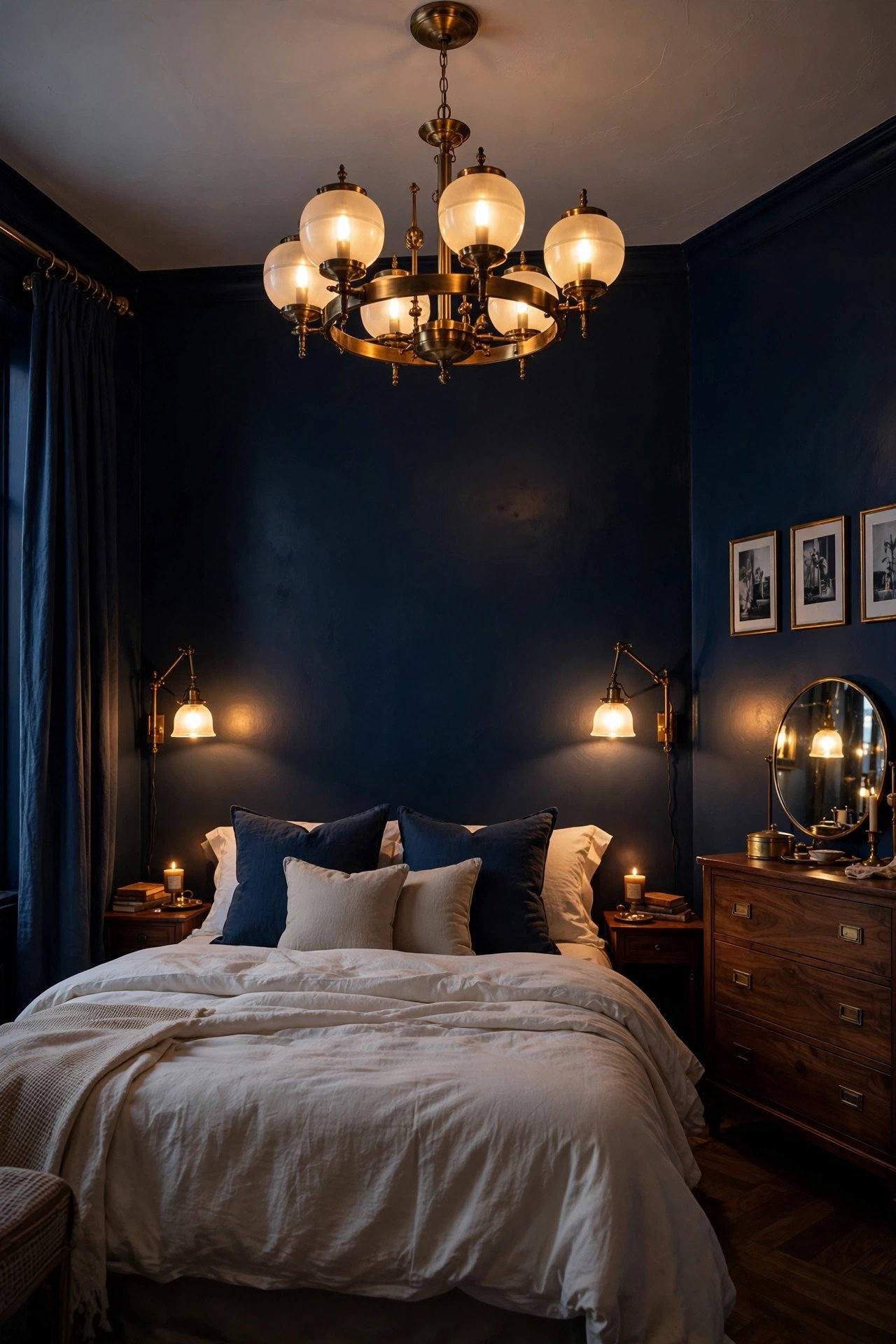 Navy and Brass Gold Lighting Combo