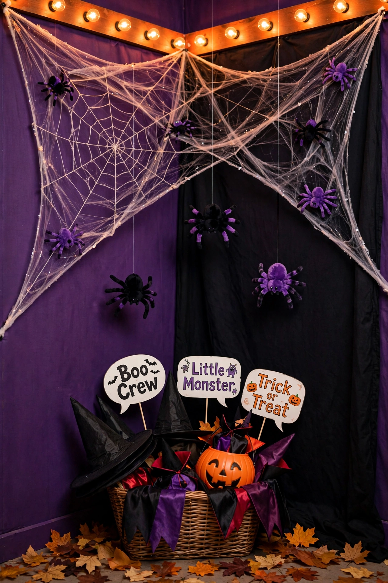 Spider Web Photo Booth Backdrop