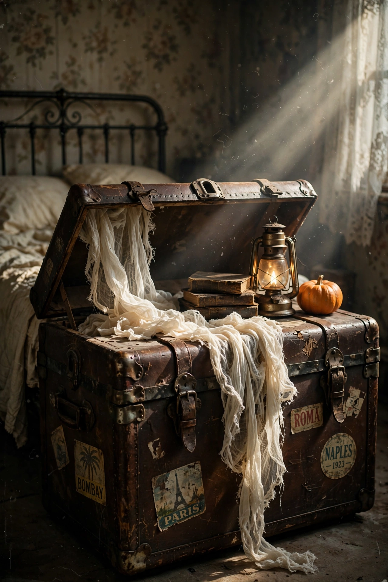 Weathered Trunk Turned Haunted Keepsake Chest