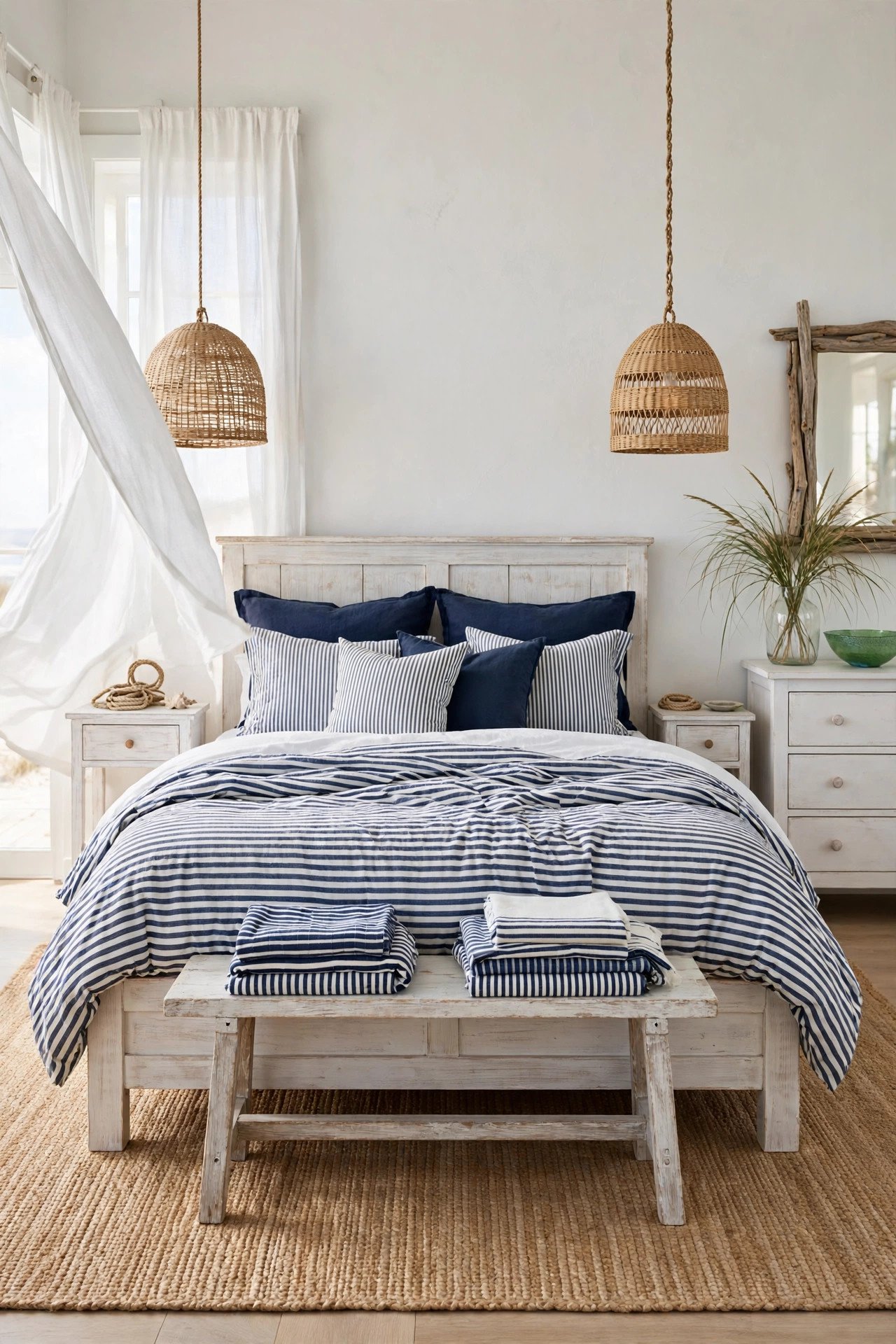 Coastal Inspired Navy and White Retreat