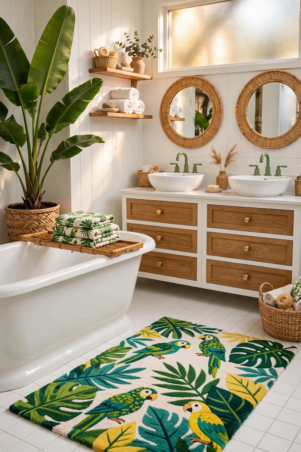 Jungle Print Bath Rug