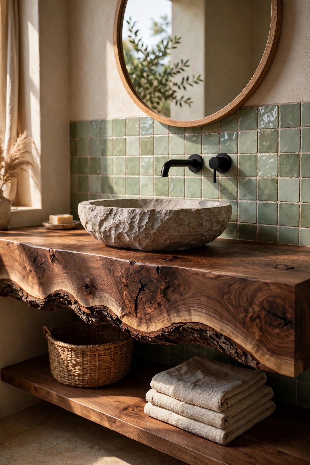 Live Edge Wood Vanity