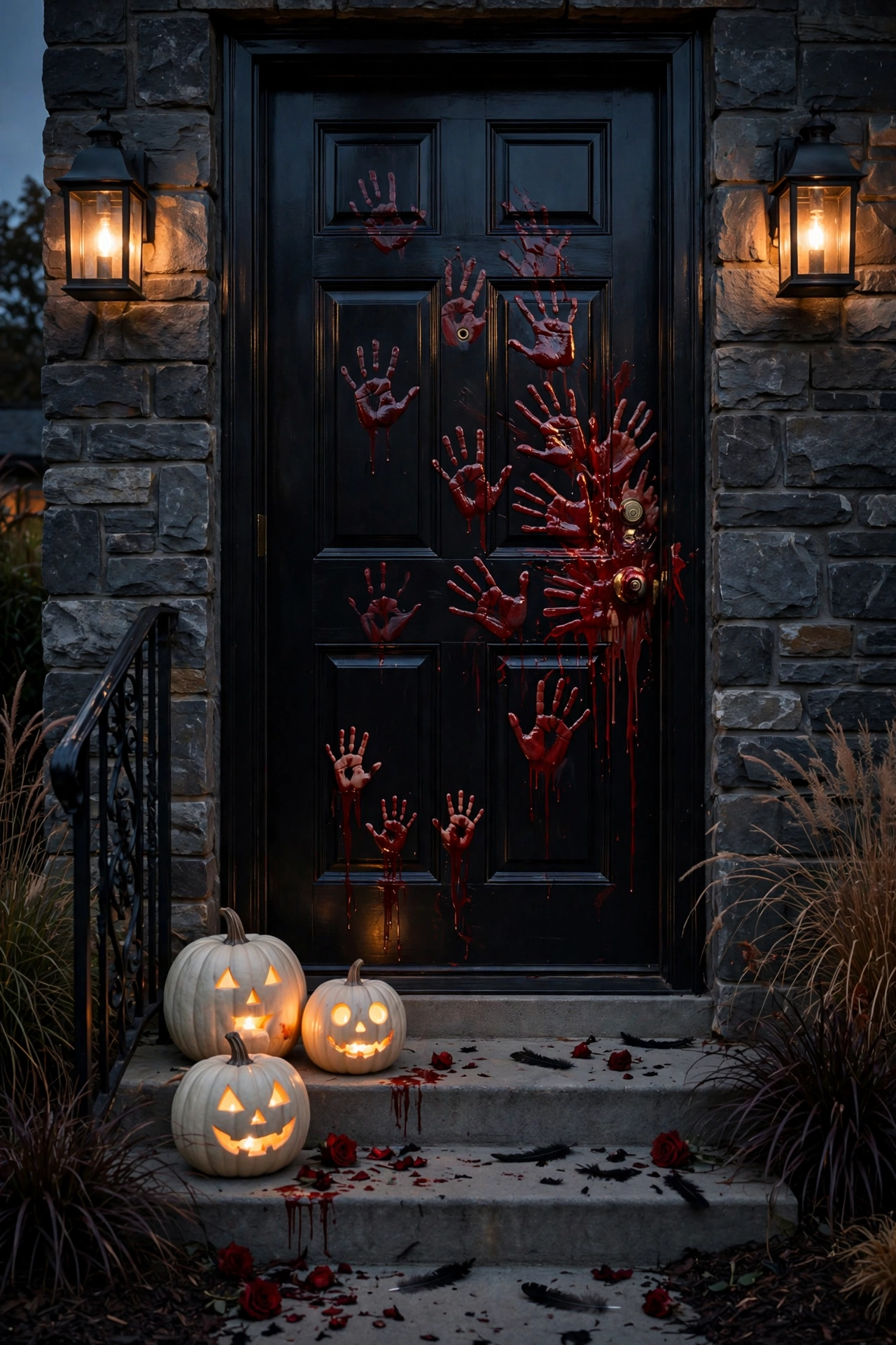 Bloody Handprint Door Decals
