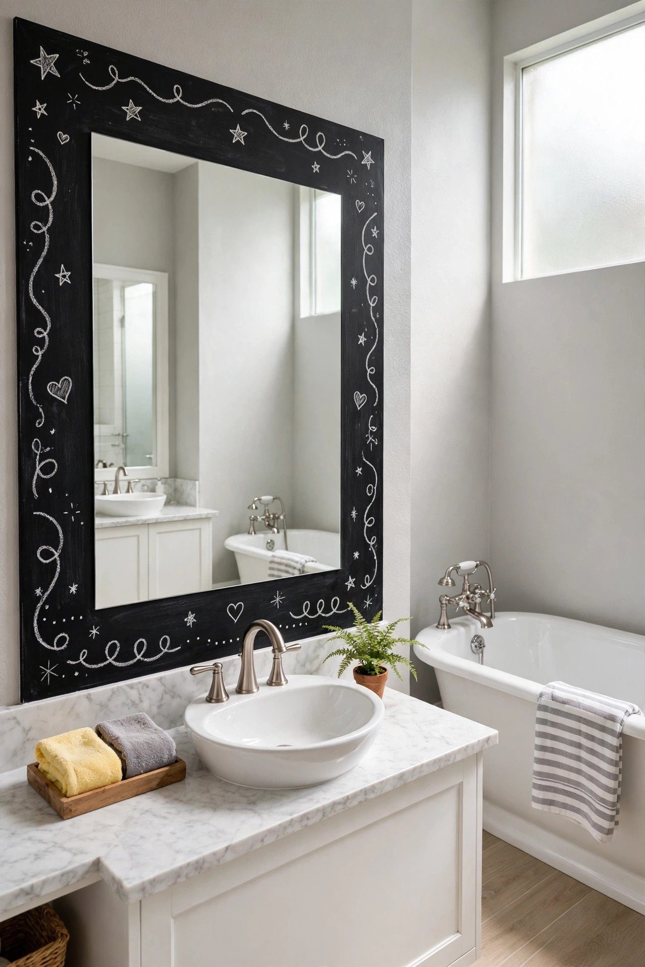 Chalkboard Framed Mirror