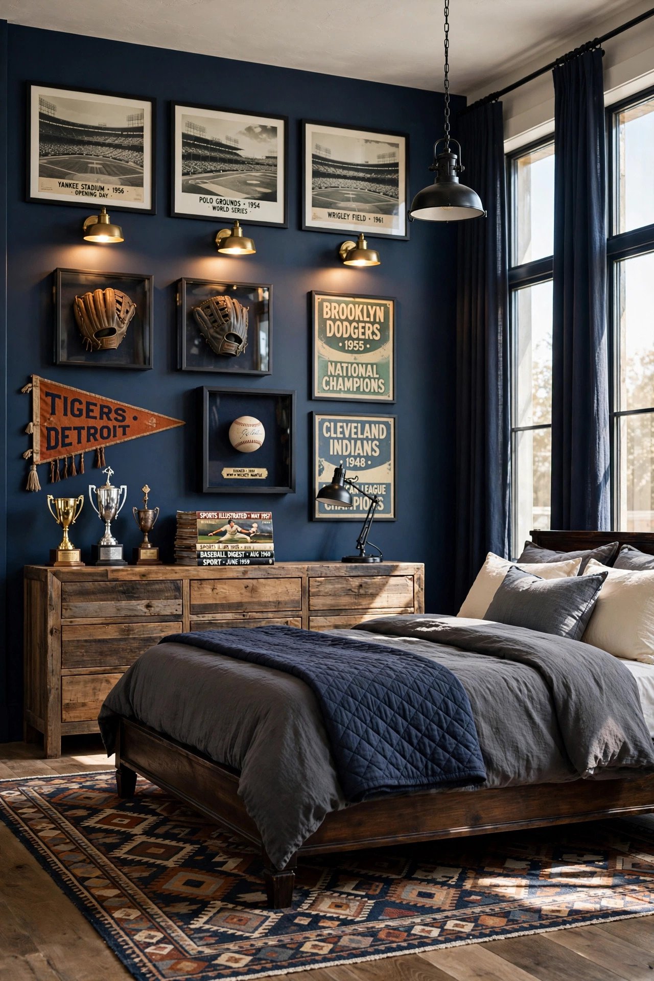 Sports Memorabilia Display Wall