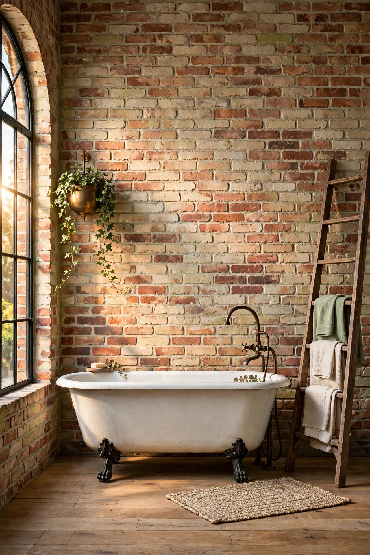 Limewashed Brick Accent