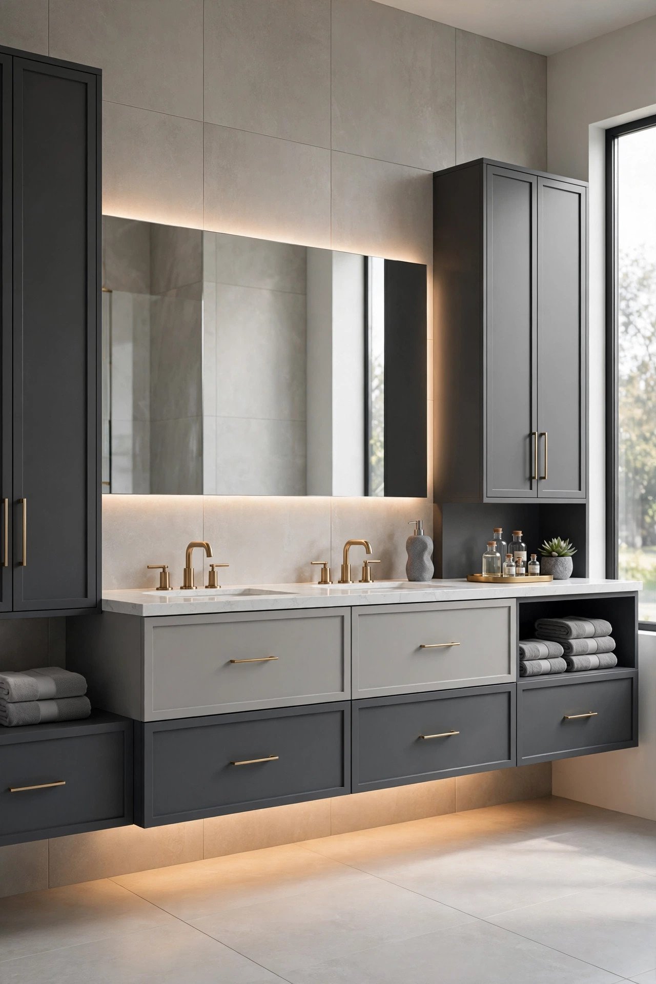 30 Grey Bathroom Ideas That Prove Neutral Can Be Stunning