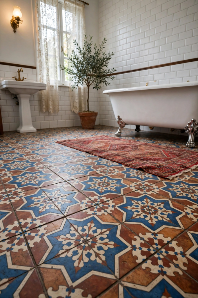 Patterned Encaustic Floor Tile