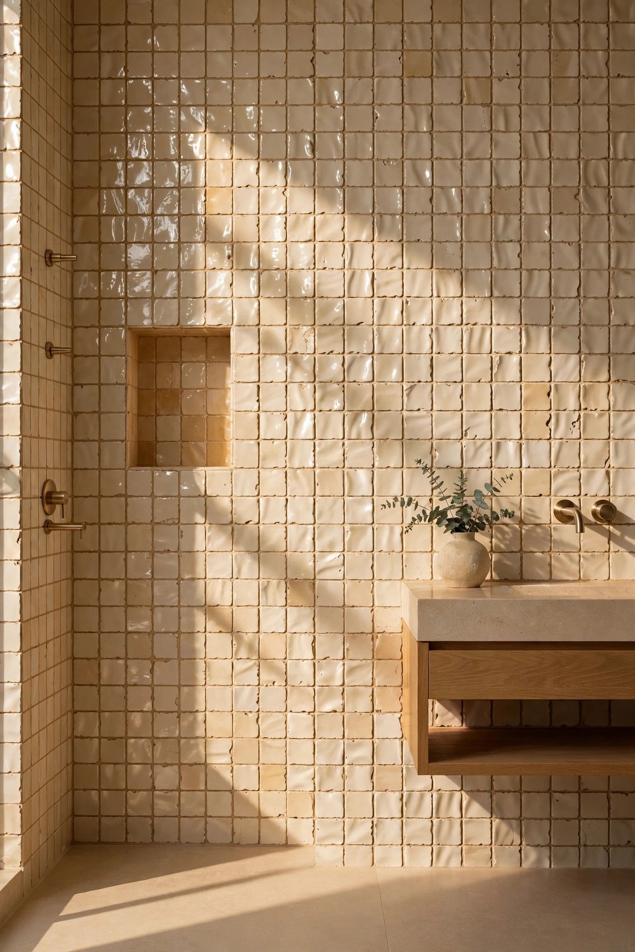 Cream and Beige Zellige Tiles