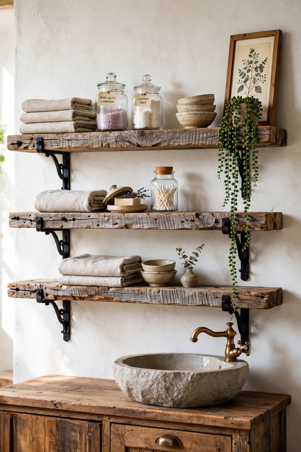 Reclaimed Timber Shelving