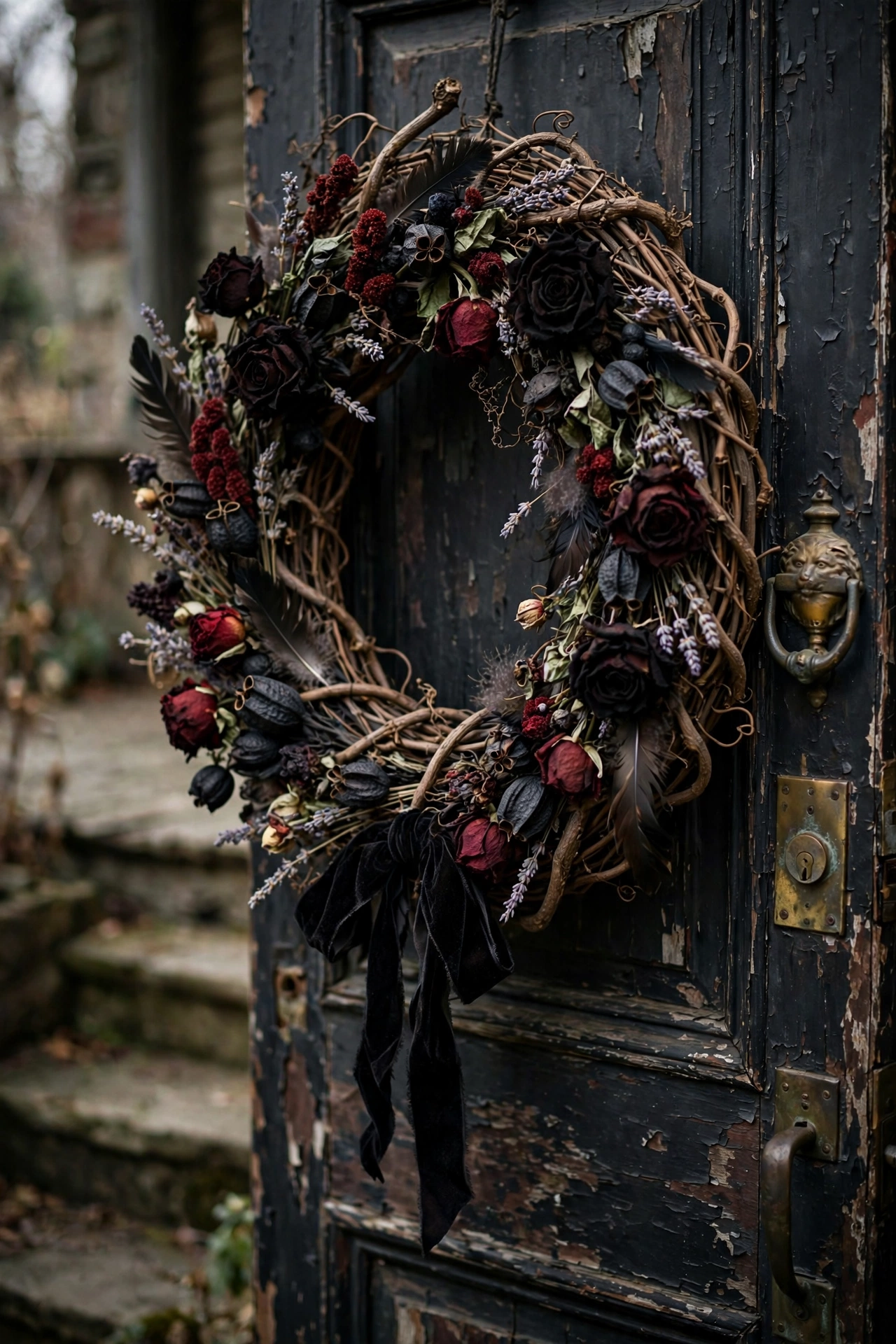 Victorian Mourning Style Wreath