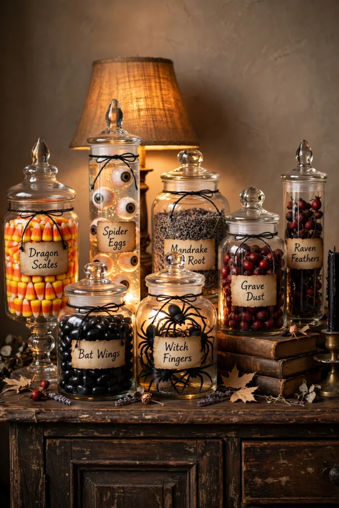Apothecary Jar Collection with Labels