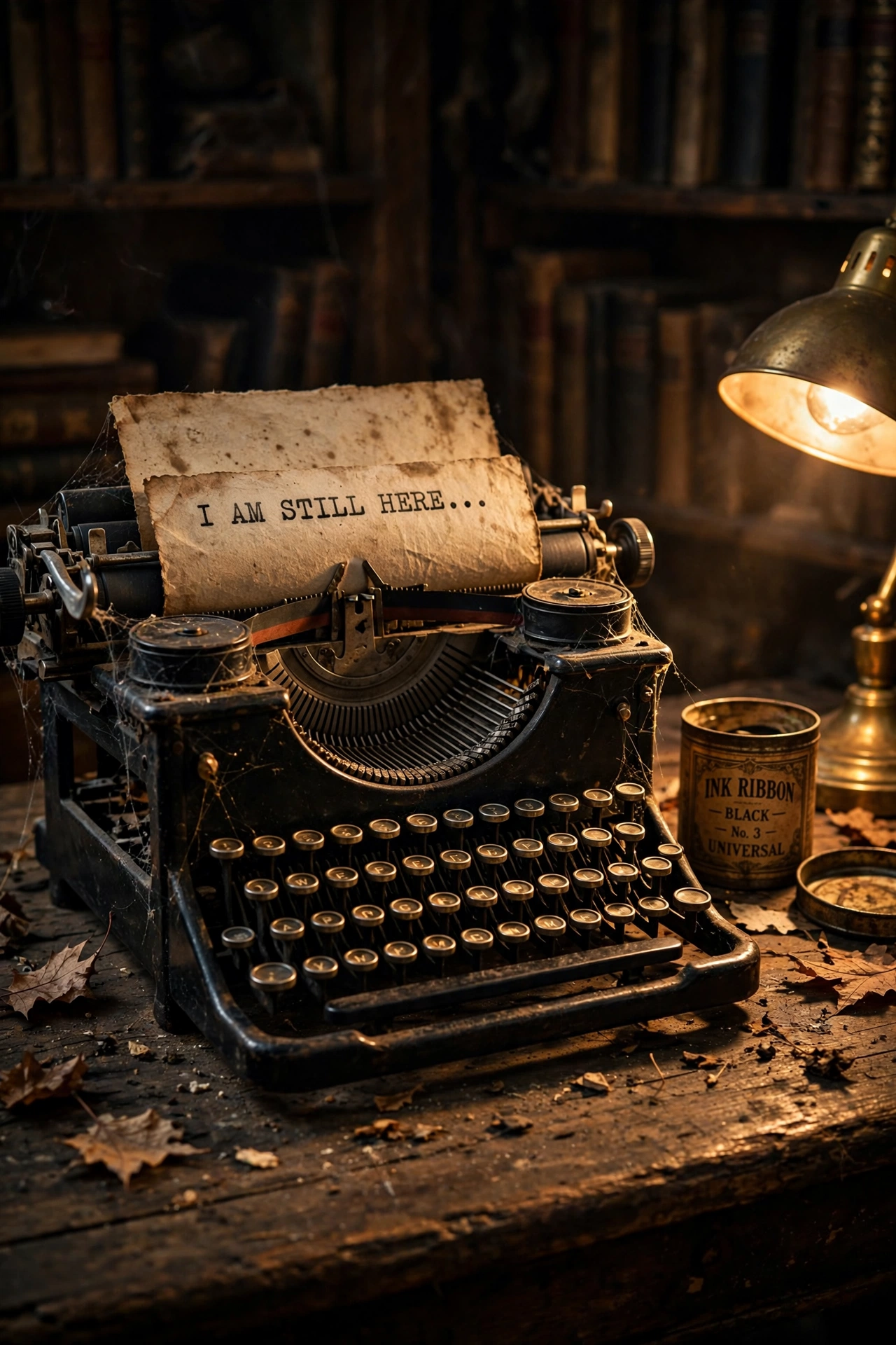 Antique Typewriter with a Haunted Message
