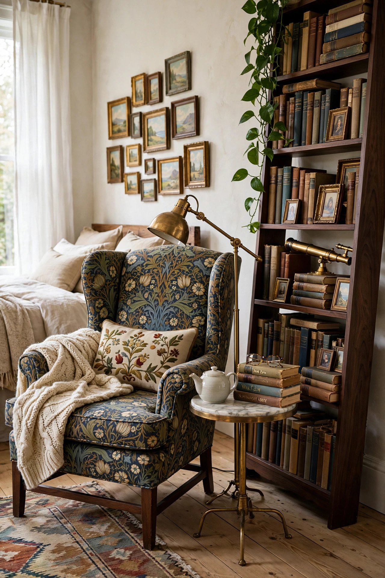 Eclectic Reading Chair Corner