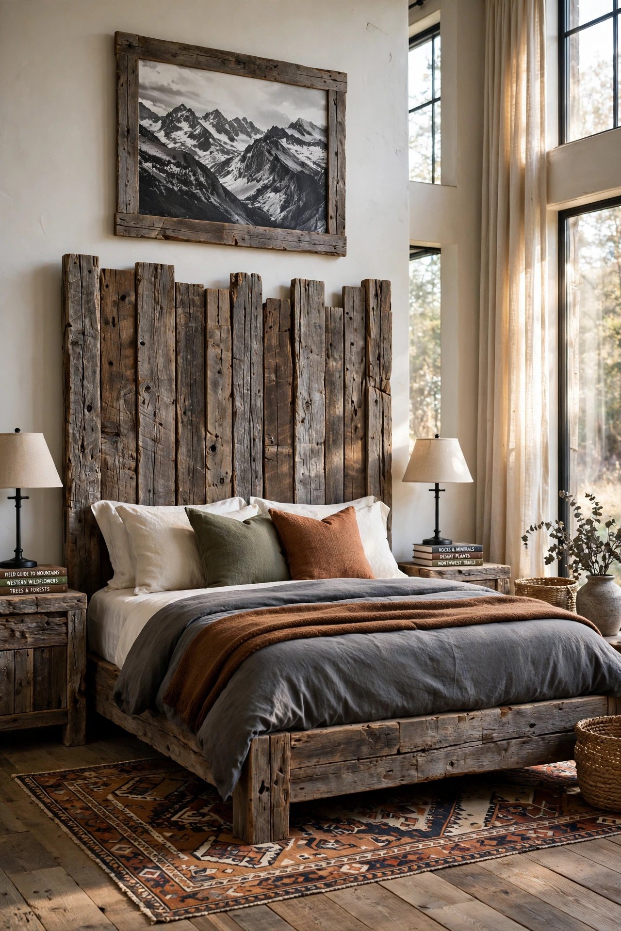 Reclaimed Wood Statement Bed