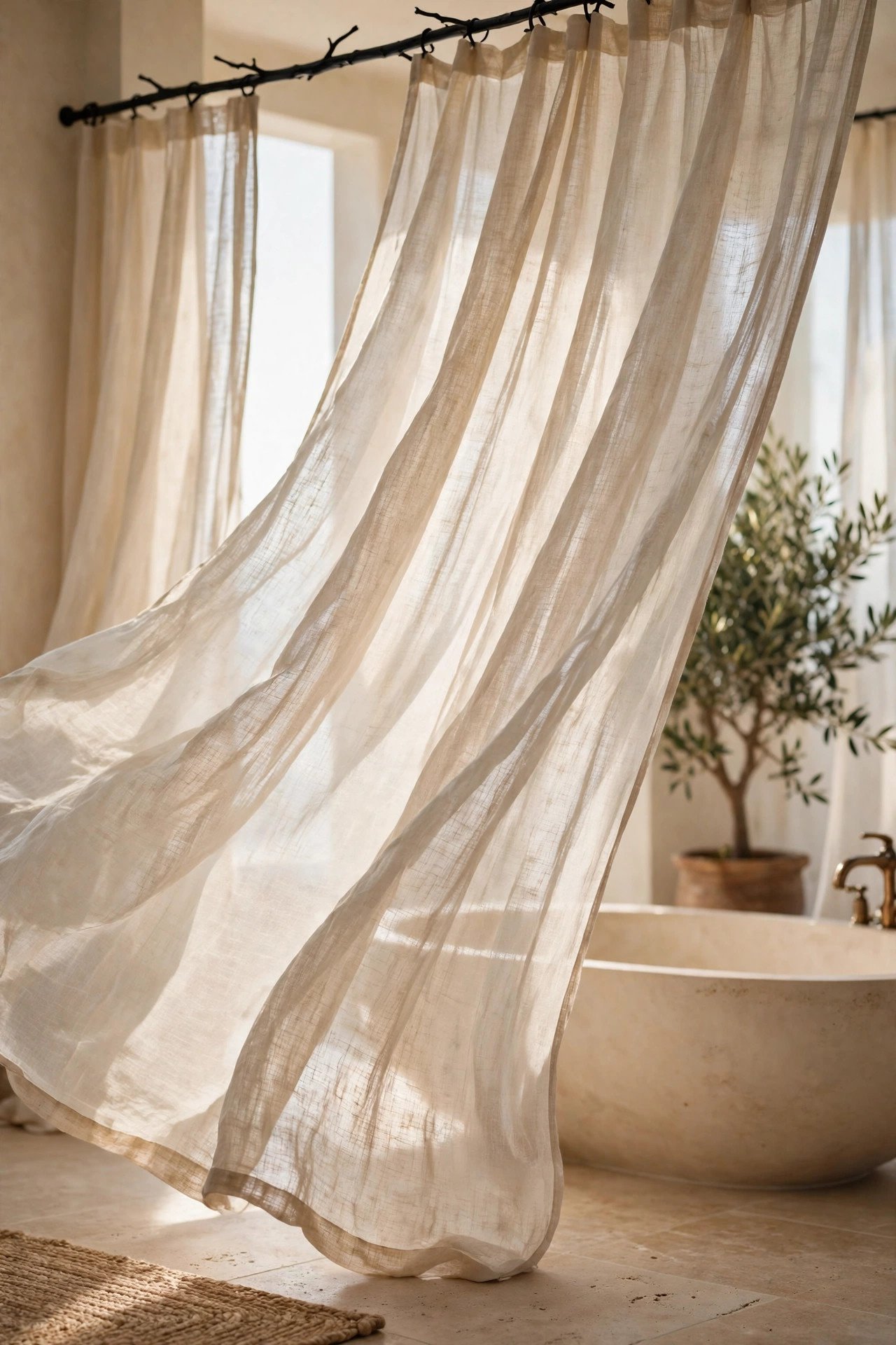 Sand Toned Linen Curtains