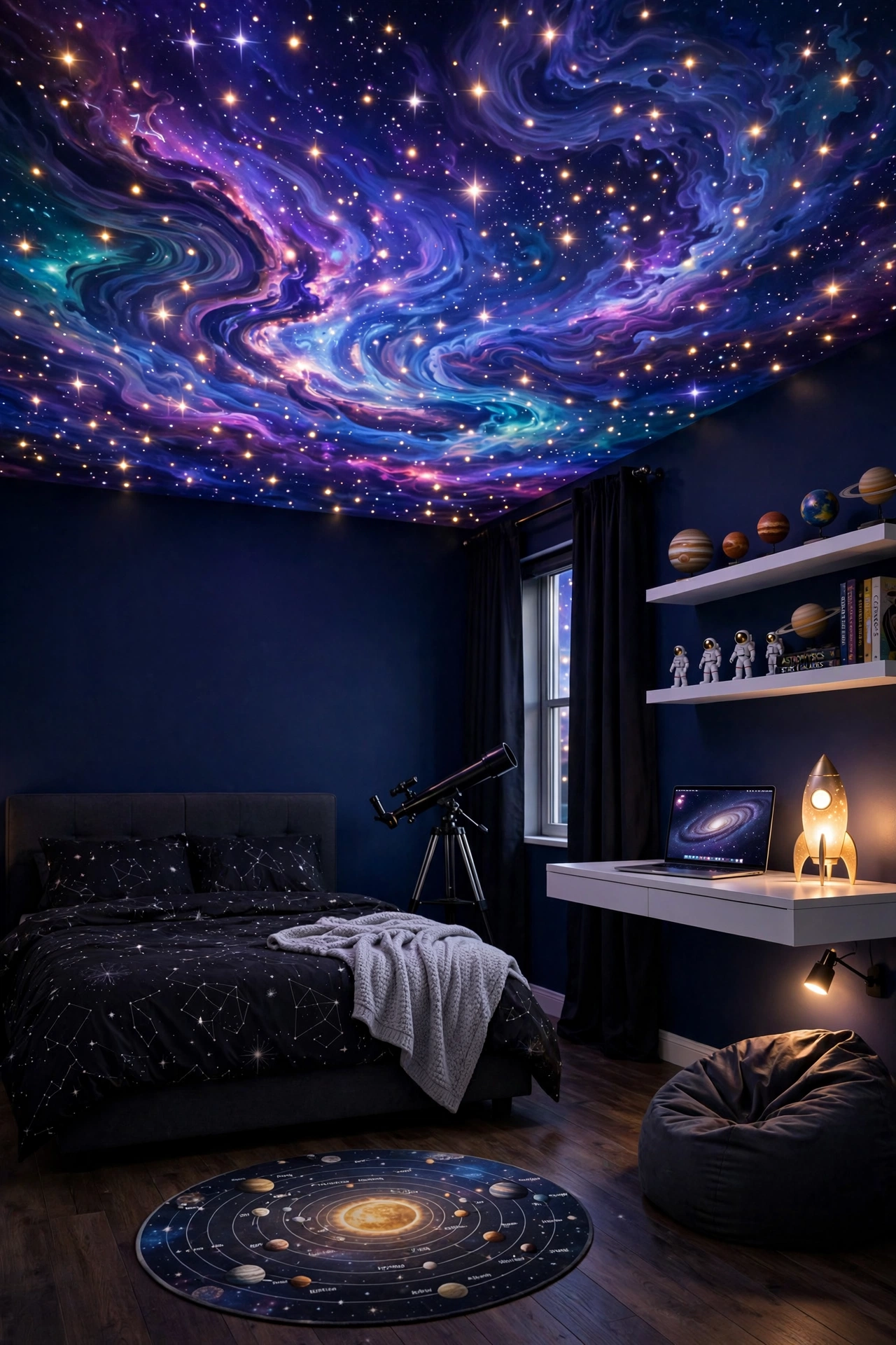 Space Galaxy Ceiling Mural