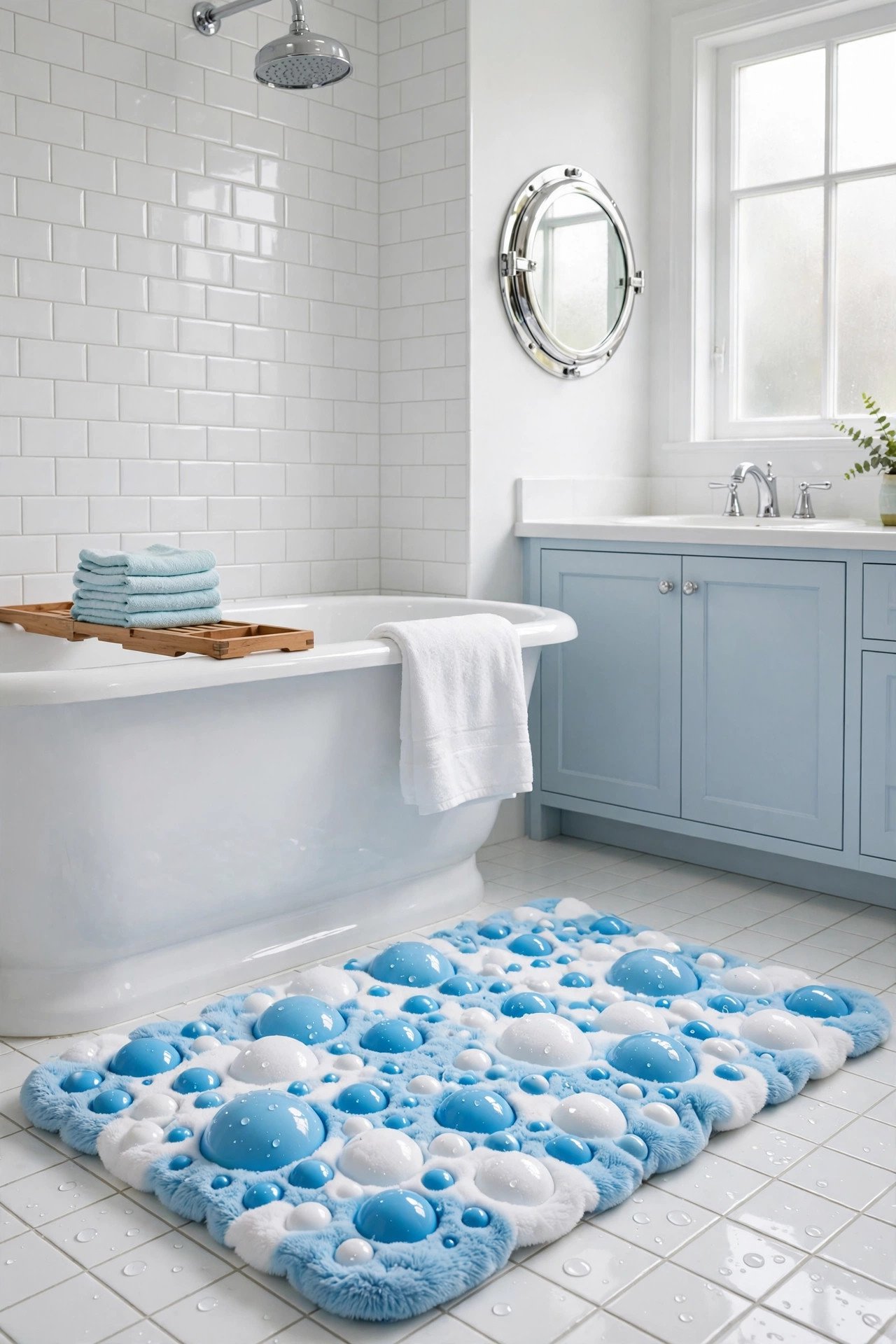 Bubble Pattern Bath Mat
