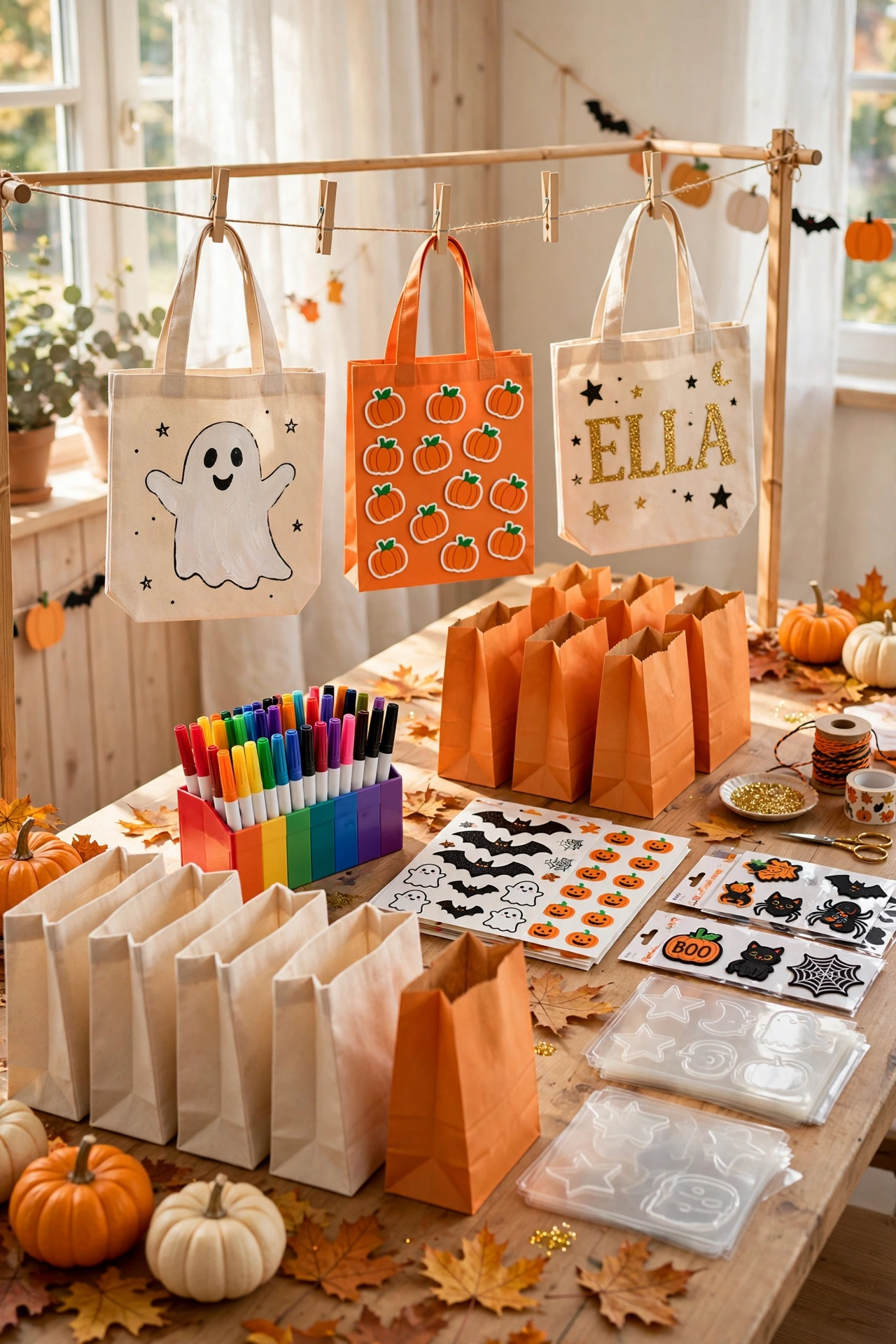 DIY Trick-or-Treat Bag Station