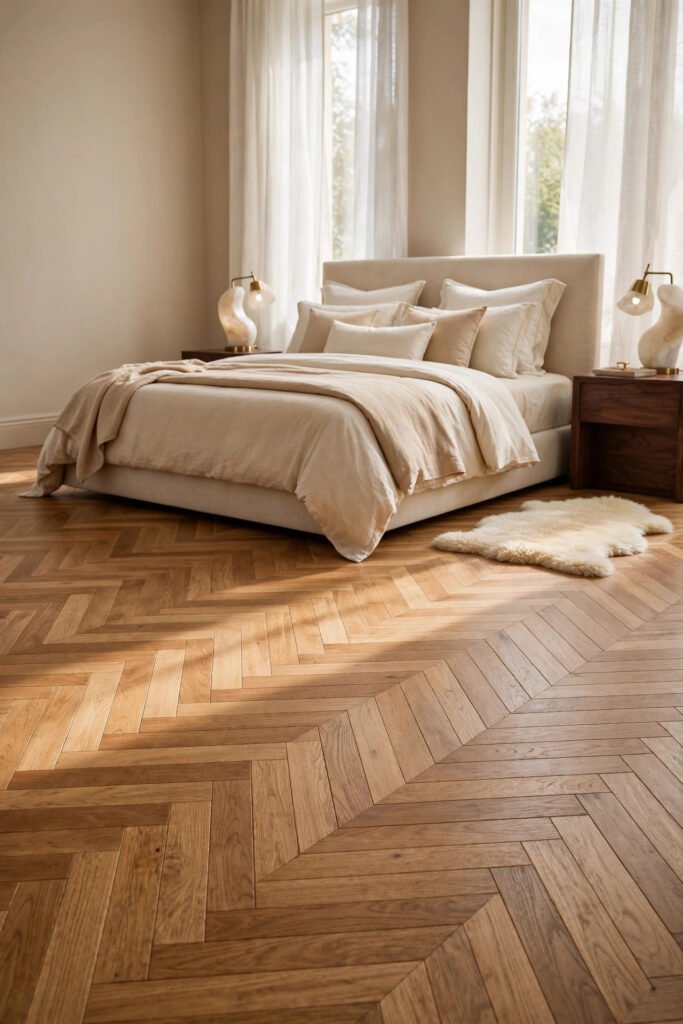 Herringbone Oak Floor Elegance
