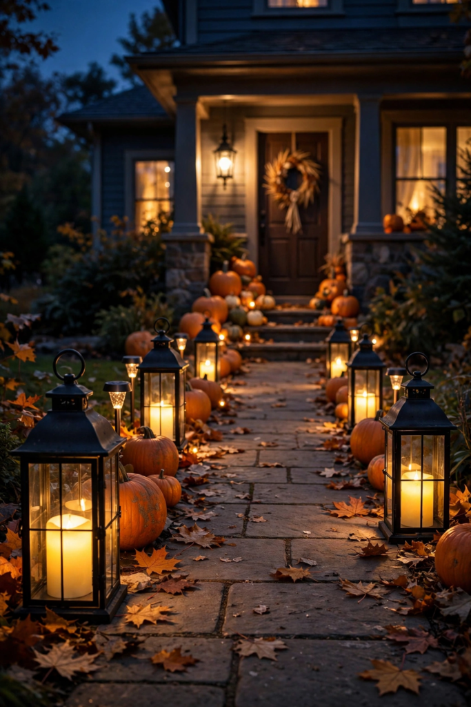 Outdoor Pathway Lantern Lighting