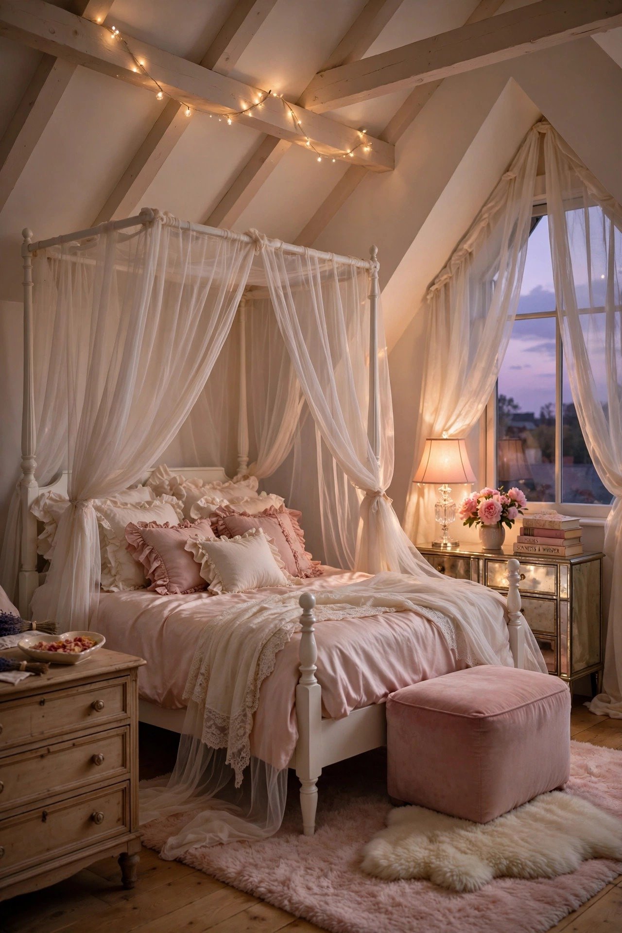 Romantic Canopy Bed Corner