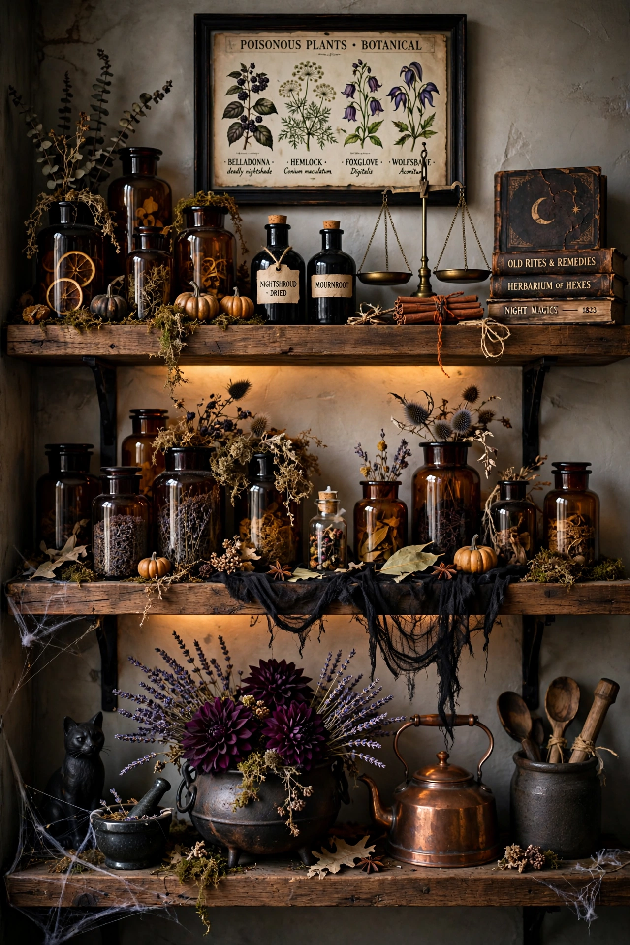 Witch's Kitchen Open-Shelf Styling