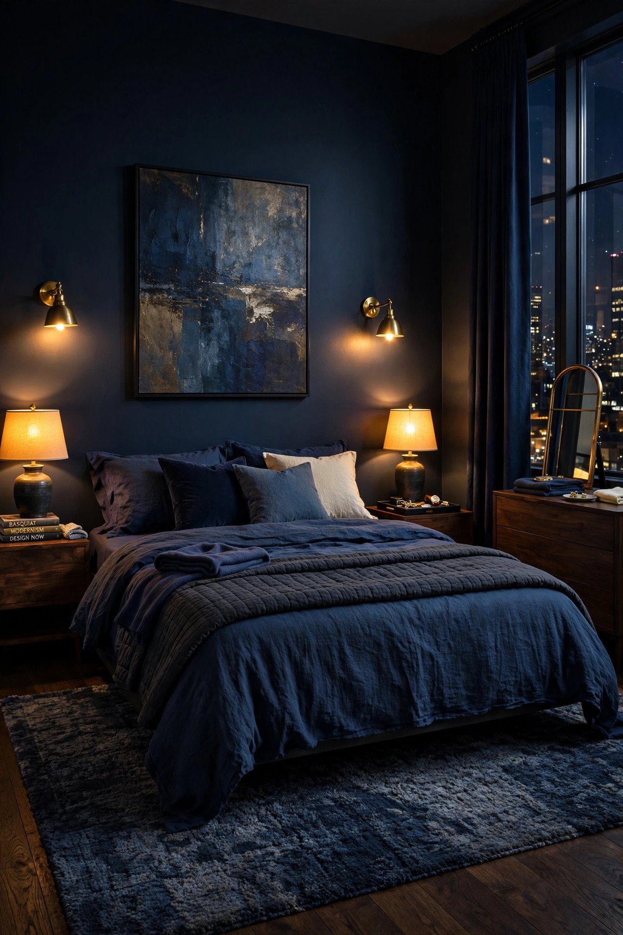 Navy and Charcoal Color Scheme