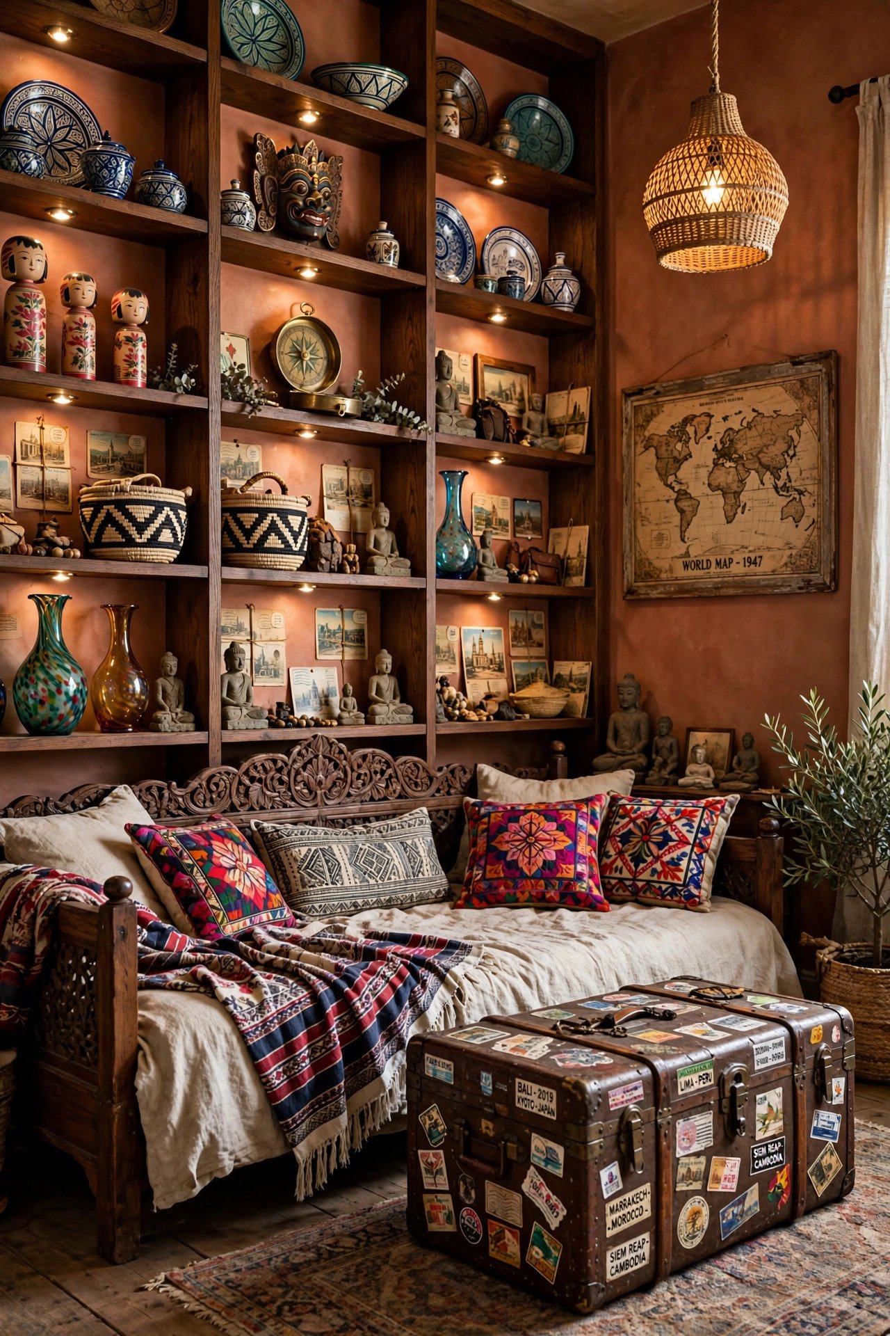 World Traveler Souvenir Shelf