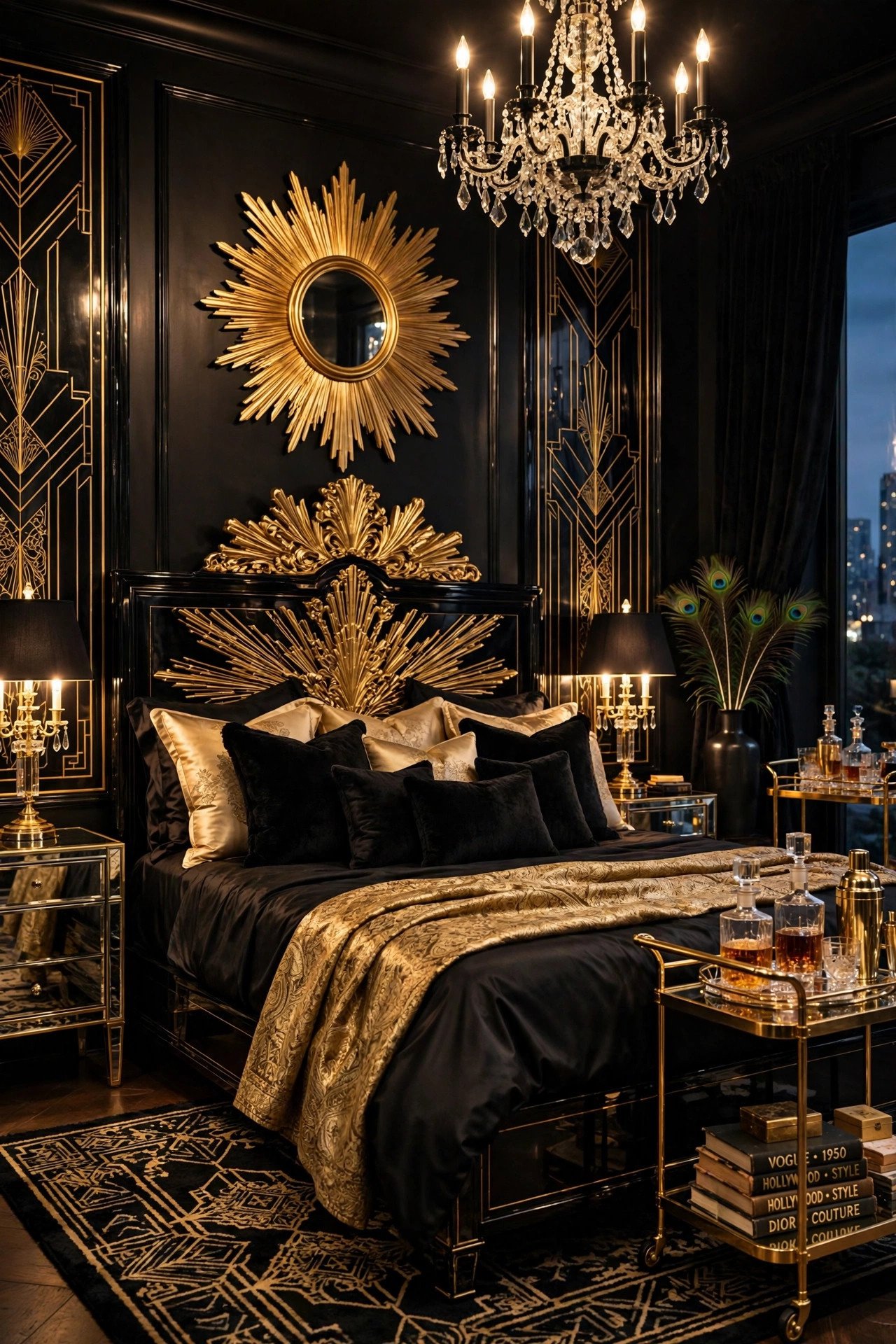 Black and Gold Art Deco